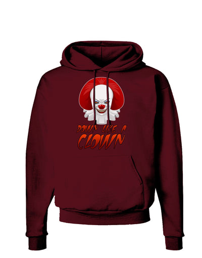 Down Like a Clown Dark Hoodie Sweatshirt-Hoodie-TooLoud-Maroon-Small-Davson Sales