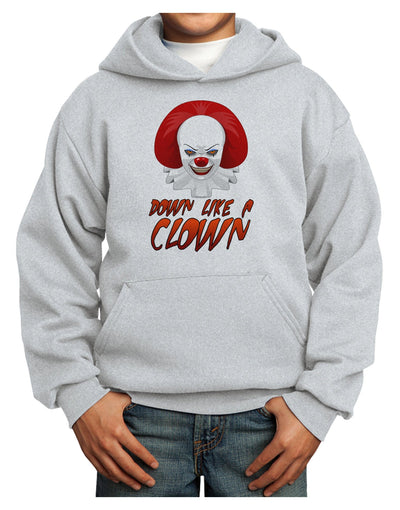 Down Like a Clown Youth Hoodie Pullover Sweatshirt-Youth Hoodie-TooLoud-Ash-XS-Davson Sales