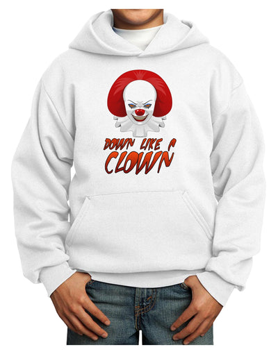 Down Like a Clown Youth Hoodie Pullover Sweatshirt-Youth Hoodie-TooLoud-White-XS-Davson Sales