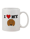 Doxie Dachshund Dog Printed 11 oz Coffee Mug - A Delightful Expression of Love for Your Canine Companion by TooLoud-11 OZ Coffee Mug-TooLoud-White-Davson Sales