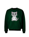 Dr Cat MD - Cute Cat Design Adult Dark Sweatshirt by TooLoud-Sweatshirts-TooLoud-Deep-Forest-Green-Small-Davson Sales