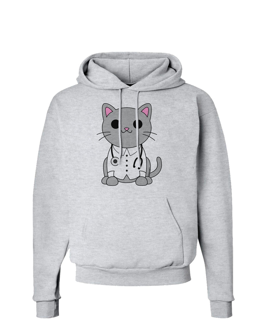 Dr Cat MD - Cute Cat Design Hoodie Sweatshirt by TooLoud-Hoodie-TooLoud-White-Small-Davson Sales