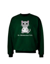 Dr Whiskerson MD - Cute Cat Design Adult Dark Sweatshirt by TooLoud-Sweatshirts-TooLoud-Deep-Forest-Green-Small-Davson Sales