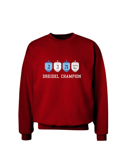 Dreidel Champion Hanukkah Adult Dark Sweatshirt-Sweatshirts-TooLoud-Deep-Red-Small-Davson Sales