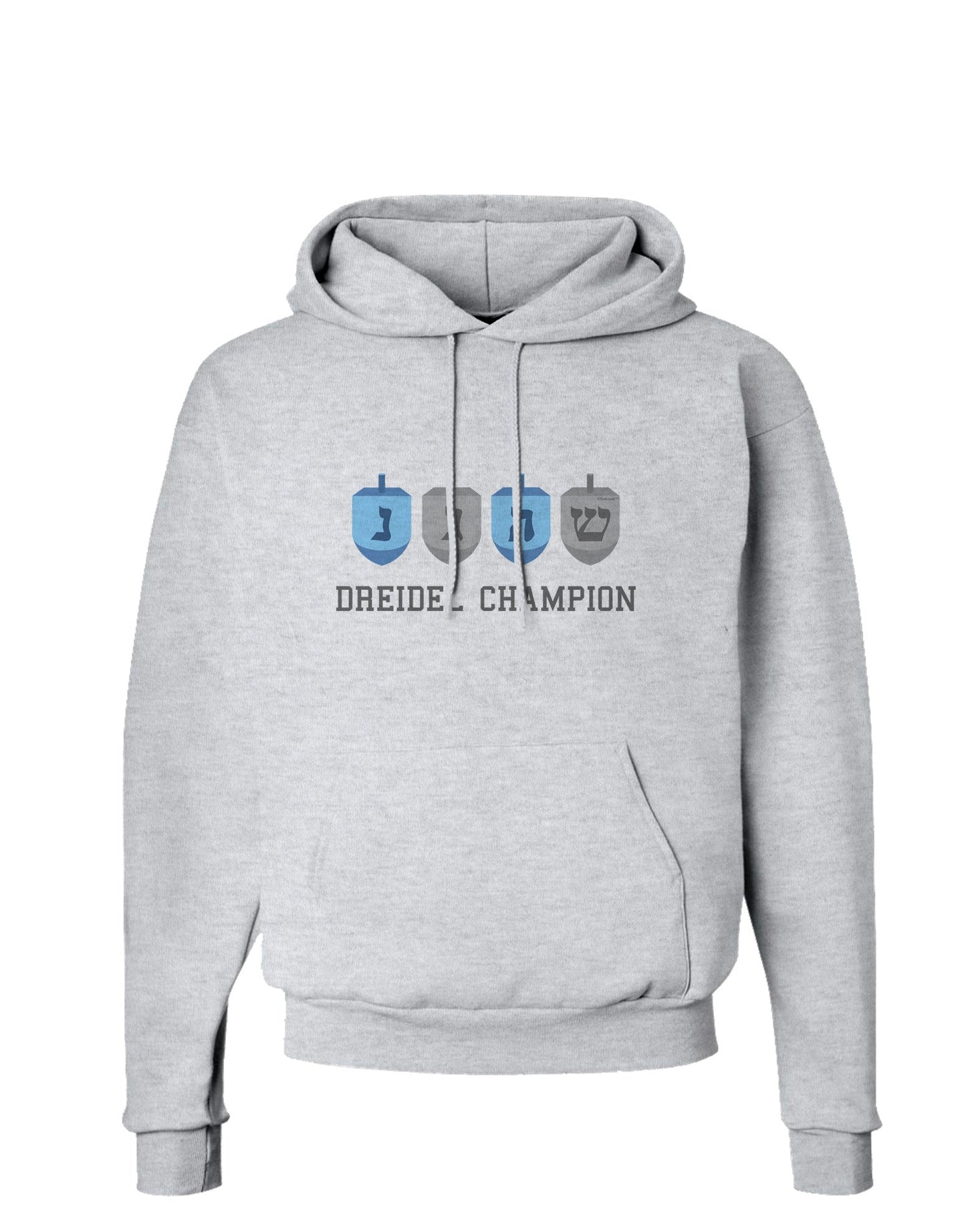 Dreidel Champion Hanukkah Hoodie Sweatshirt-Hoodie-TooLoud-AshGray-Small-Davson Sales