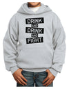 Drink and Drink and Fight Youth Hoodie Pullover Sweatshirt-Youth Hoodie-TooLoud-Ash-XS-Davson Sales