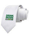 Drink Mode On Printed White Necktie by TooLoud