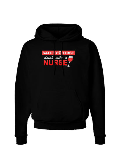 Drink With A Nurse Dark Hoodie Sweatshirt-Hoodie-TooLoud-Black-Small-Davson Sales