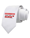 Drink With A Nurse Printed White Necktie