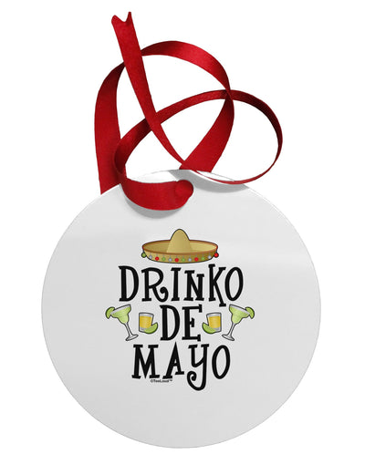 Drinko De Mayo Circular Metal Ornament-Ornament-TooLoud-White-Davson Sales