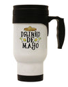 Drinko De Mayo Stainless Steel 14oz Travel Mug-Travel Mugs-TooLoud-White-Davson Sales