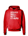 Drinks Well With Others Dark Hoodie Sweatshirt by TooLoud-Hoodie-TooLoud-Red-Small-Davson Sales