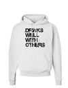 Drinks Well With Others Hoodie Sweatshirt by TooLoud-Hoodie-TooLoud-White-Small-Davson Sales