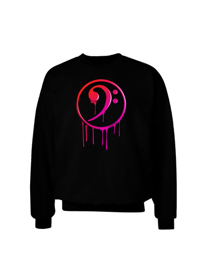 Dripping Bass Symbol Adult Dark Sweatshirt-Sweatshirts-TooLoud-Black-Small-Davson Sales