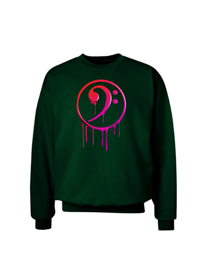 Dripping Bass Symbol Adult Dark Sweatshirt-Sweatshirts-TooLoud-Deep-Forest-Green-Small-Davson Sales