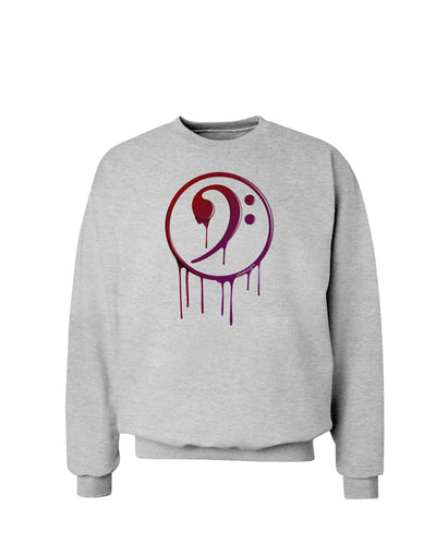 Dripping Bass Symbol Sweatshirt-Sweatshirts-TooLoud-AshGray-Small-Davson Sales