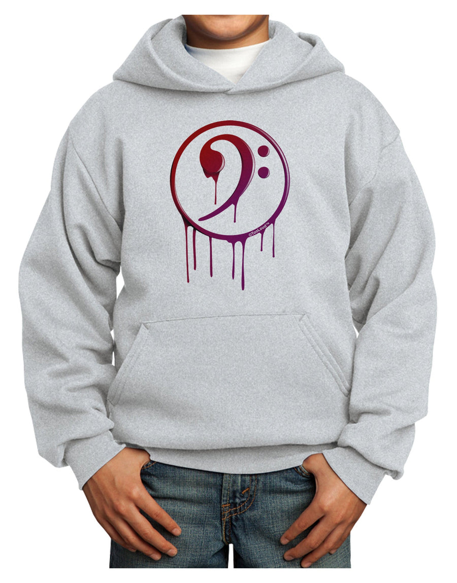 Dripping Bass Symbol Youth Hoodie Pullover Sweatshirt-Youth Hoodie-TooLoud-White-XS-Davson Sales