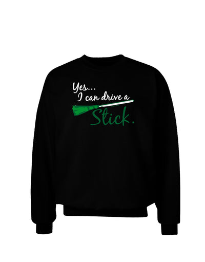 Drive Stick Green Adult Dark Sweatshirt-Sweatshirts-TooLoud-Black-Small-Davson Sales