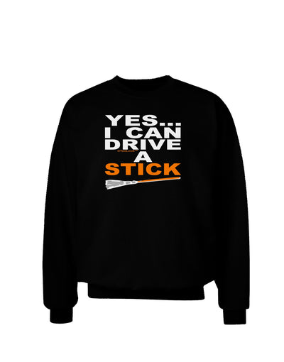 Drive Stick Orange Adult Dark Sweatshirt-Sweatshirts-TooLoud-Black-Small-Davson Sales