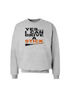 Drive Stick Orange Sweatshirt-Sweatshirts-TooLoud-AshGray-Small-Davson Sales