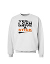 Drive Stick Orange Sweatshirt-Sweatshirts-TooLoud-White-Small-Davson Sales