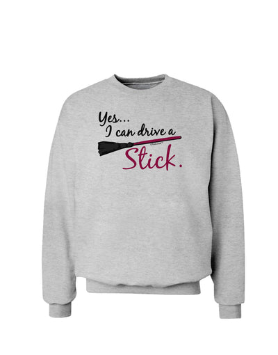 Drive Stick Pink Sweatshirt-Sweatshirts-TooLoud-AshGray-Small-Davson Sales