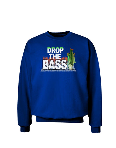 Drop The Bass Fish Adult Dark Sweatshirt-Sweatshirts-TooLoud-Deep-Royal-Blue-Small-Davson Sales