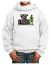 Drop The Bass Fish Youth Hoodie Pullover Sweatshirt-Youth Hoodie-TooLoud-White-XS-Davson Sales