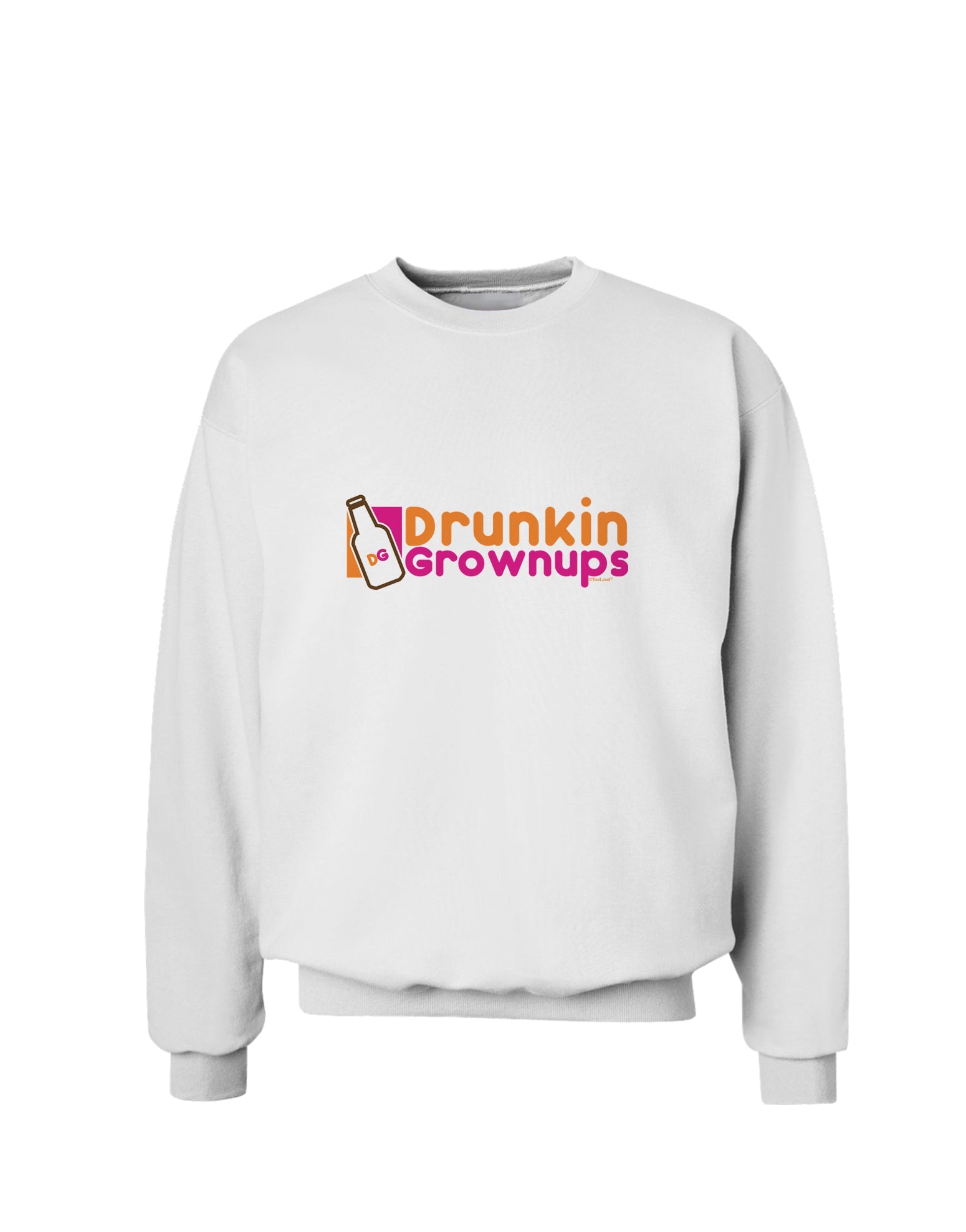 Drunken Grown ups Funny Drinking Sweatshirt by TooLoud-Sweatshirts-TooLoud-White-Small-Davson Sales