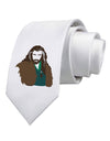 Dwarf King Printed White Necktie