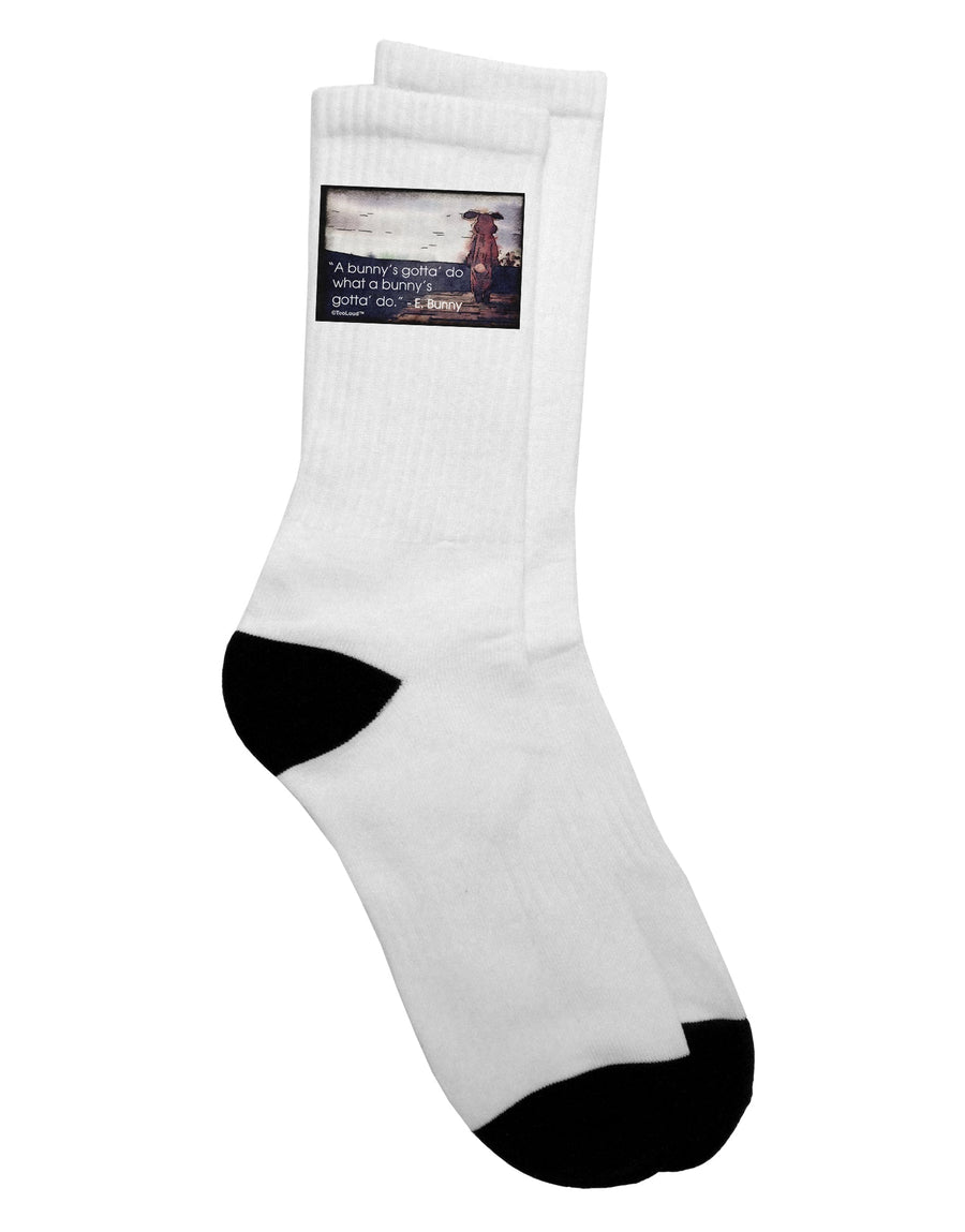 Easter Bunny Adult Crew Socks - A Must-Have for Bunny Enthusiasts - by TooLoud-Socks-TooLoud-White-Ladies-4-6-Davson Sales