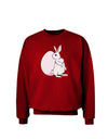 Easter Bunny and Egg Design Adult Dark Sweatshirt by TooLoud-Sweatshirts-TooLoud-Deep-Red-Small-Davson Sales