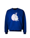 Easter Bunny and Egg Design Adult Dark Sweatshirt by TooLoud-Sweatshirts-TooLoud-Deep-Royal-Blue-Small-Davson Sales