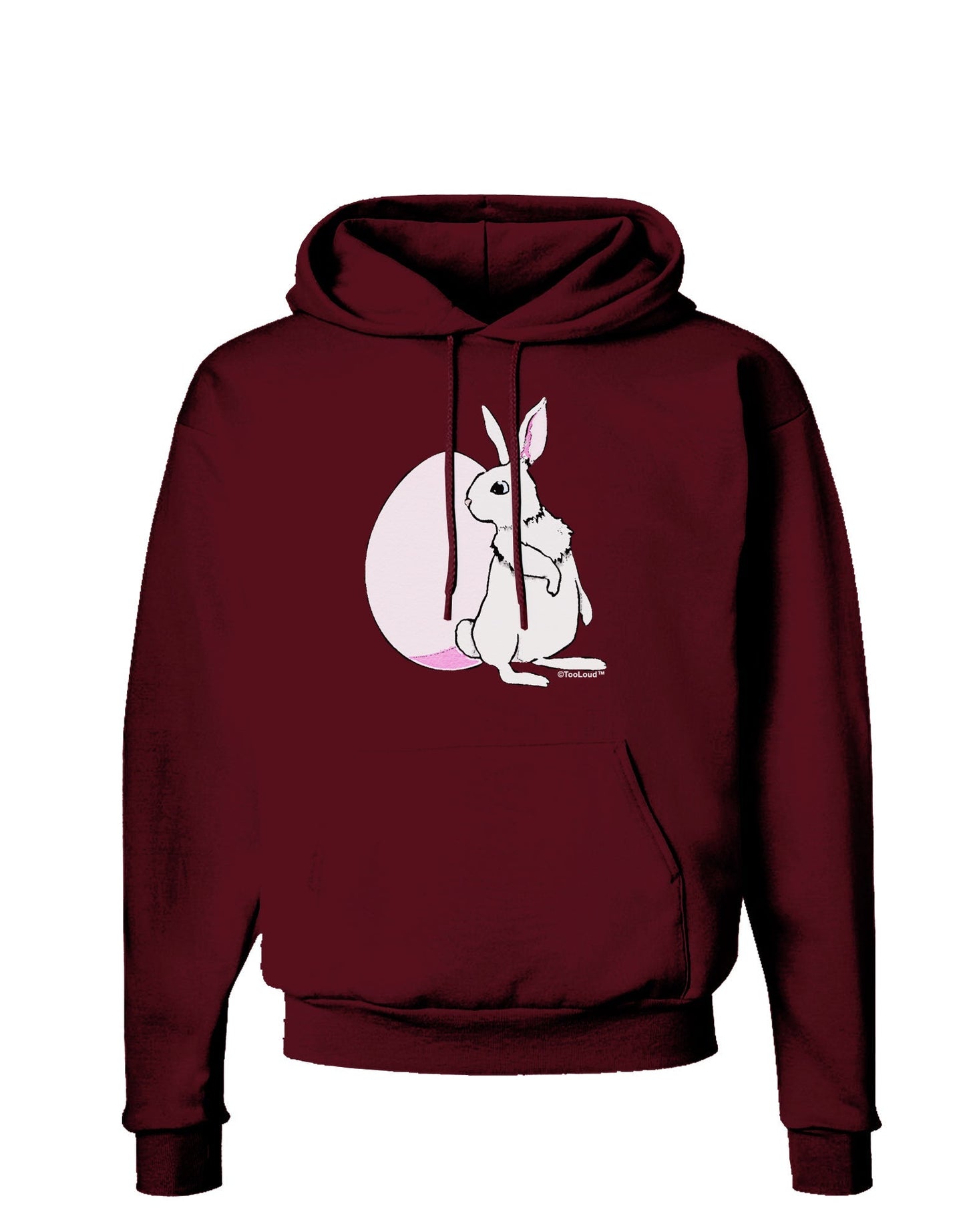 Easter Bunny and Egg Design Dark Hoodie Sweatshirt by TooLoud-Hoodie-TooLoud-Maroon-Small-Davson Sales