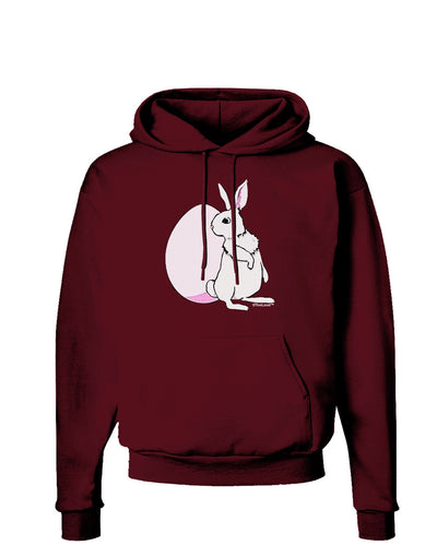 Easter Bunny and Egg Design Dark Hoodie Sweatshirt by TooLoud-Hoodie-TooLoud-Maroon-Small-Davson Sales