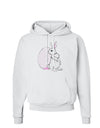 Easter Bunny and Egg Design Hoodie Sweatshirt by TooLoud-Hoodie-TooLoud-White-Small-Davson Sales