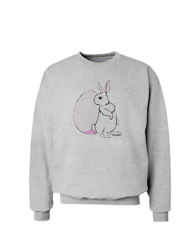 Easter Bunny and Egg Design Sweatshirt by TooLoud-Sweatshirts-TooLoud-AshGray-Small-Davson Sales