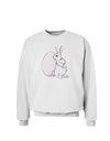 Easter Bunny and Egg Design Sweatshirt by TooLoud-Sweatshirts-TooLoud-White-Small-Davson Sales