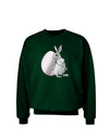 Easter Bunny and Egg Metallic - Silver Adult Dark Sweatshirt by TooLoud-Sweatshirts-TooLoud-Deep-Forest-Green-Small-Davson Sales