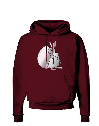 Easter Bunny and Egg Metallic - Silver Dark Hoodie Sweatshirt by TooLoud-Hoodie-TooLoud-Maroon-Small-Davson Sales