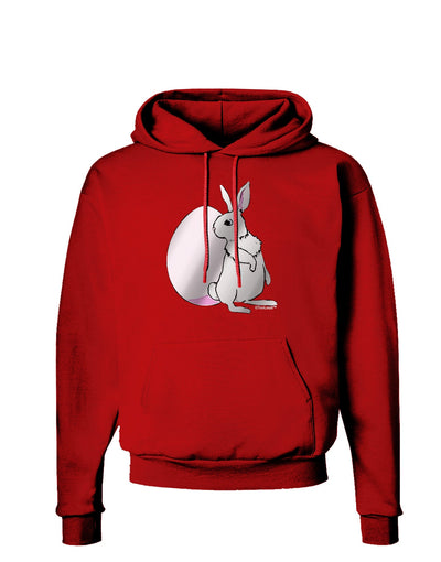 Easter Bunny and Egg Metallic - Silver Dark Hoodie Sweatshirt by TooLoud-Hoodie-TooLoud-Red-Small-Davson Sales