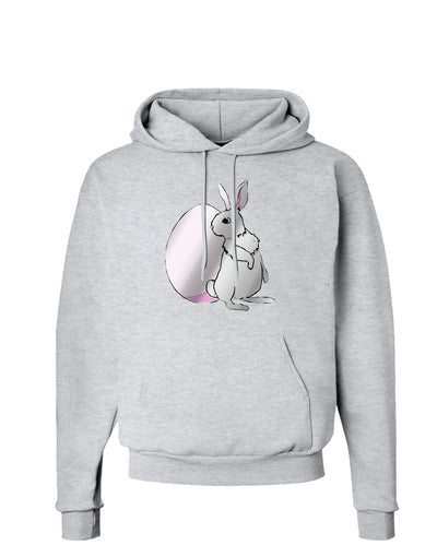 Easter Bunny and Egg Metallic - Silver Hoodie Sweatshirt by TooLoud-Hoodie-TooLoud-AshGray-Small-Davson Sales