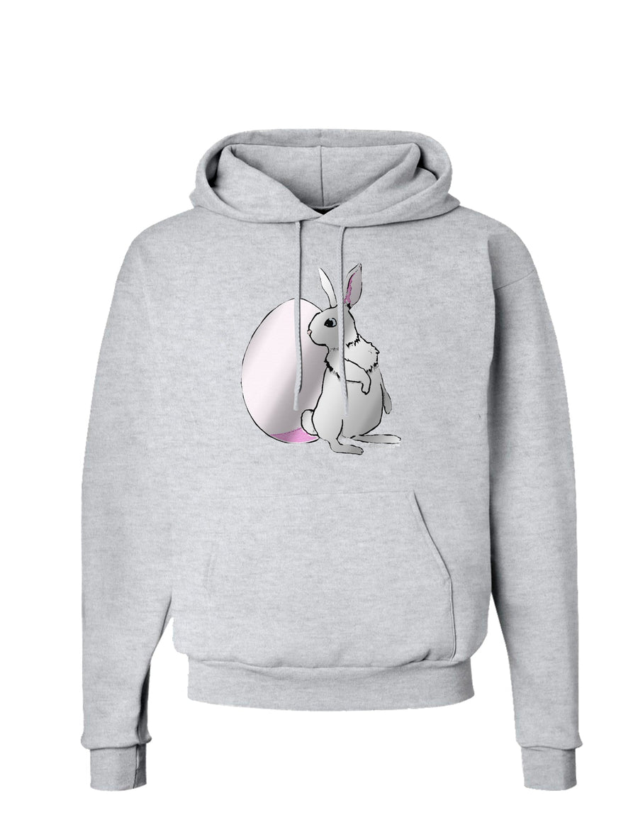 Easter Bunny and Egg Metallic - Silver Hoodie Sweatshirt by TooLoud-Hoodie-TooLoud-White-Small-Davson Sales