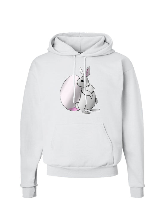 Easter Bunny and Egg Metallic - Silver Hoodie Sweatshirt by TooLoud-Hoodie-TooLoud-White-Small-Davson Sales