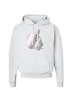 Easter Bunny and Egg Metallic - Silver Hoodie Sweatshirt by TooLoud-Hoodie-TooLoud-White-Small-Davson Sales