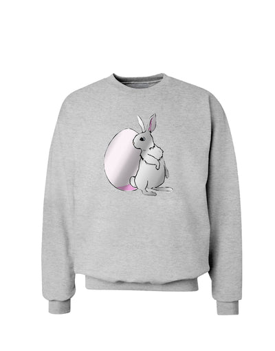 Easter Bunny and Egg Metallic - Silver Sweatshirt by TooLoud-Sweatshirts-TooLoud-AshGray-Small-Davson Sales