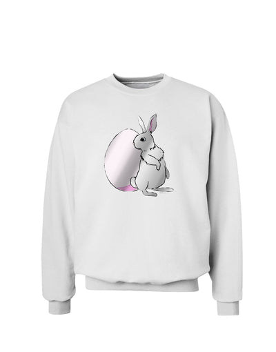 Easter Bunny and Egg Metallic - Silver Sweatshirt by TooLoud-Sweatshirts-TooLoud-White-Small-Davson Sales