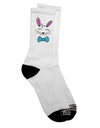 Easter Bunny Face Dark Adult Socks - A Festive Addition to Your Wardrobe-Socks-TooLoud-Crew-Ladies-4-6-Davson Sales