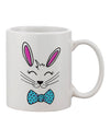 TooLoud Happy Easter Bunny Face Printed 11oz Coffee Mug