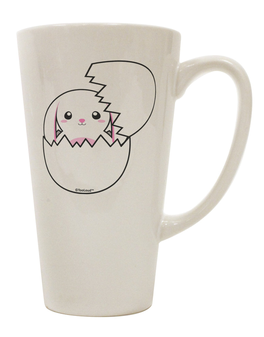 Easter Bunny Hatching 16 Ounce Conical Latte Coffee Mug - Expertly Crafted for Your Delightful Sipping Experience-Conical Latte Mug-TooLoud-White-Davson Sales